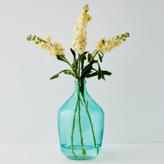 Flacon Coloured Glass Vase Aqua - GigiandTom