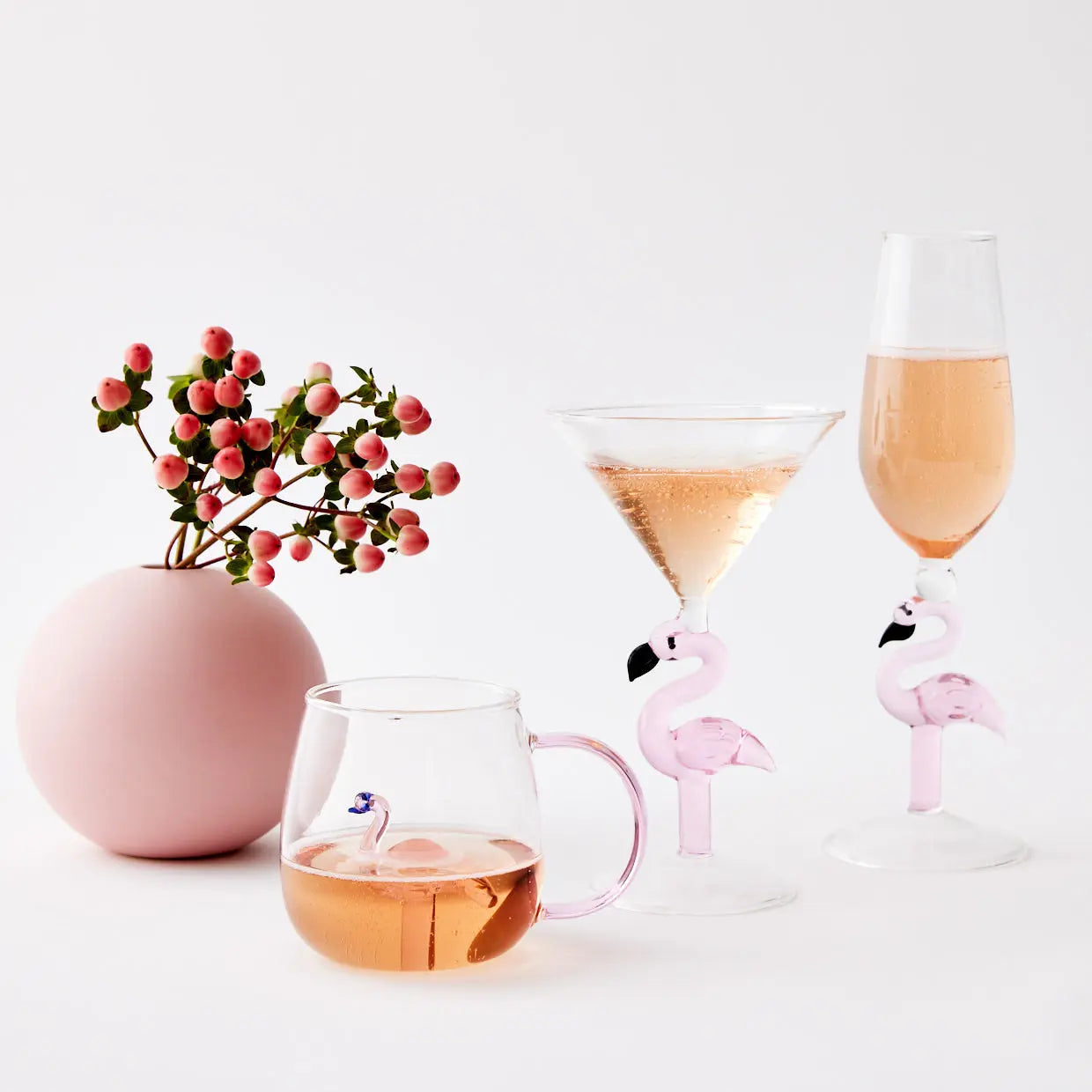 Flamingo Stem Champagne Glass - GigiandTom