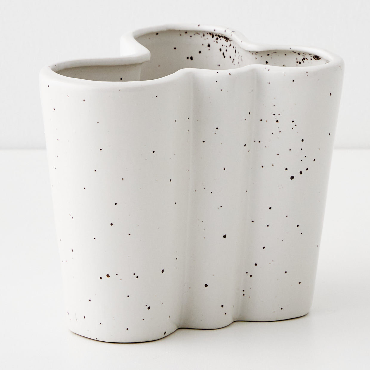Fleck Ceramic Vase White - GigiandTom