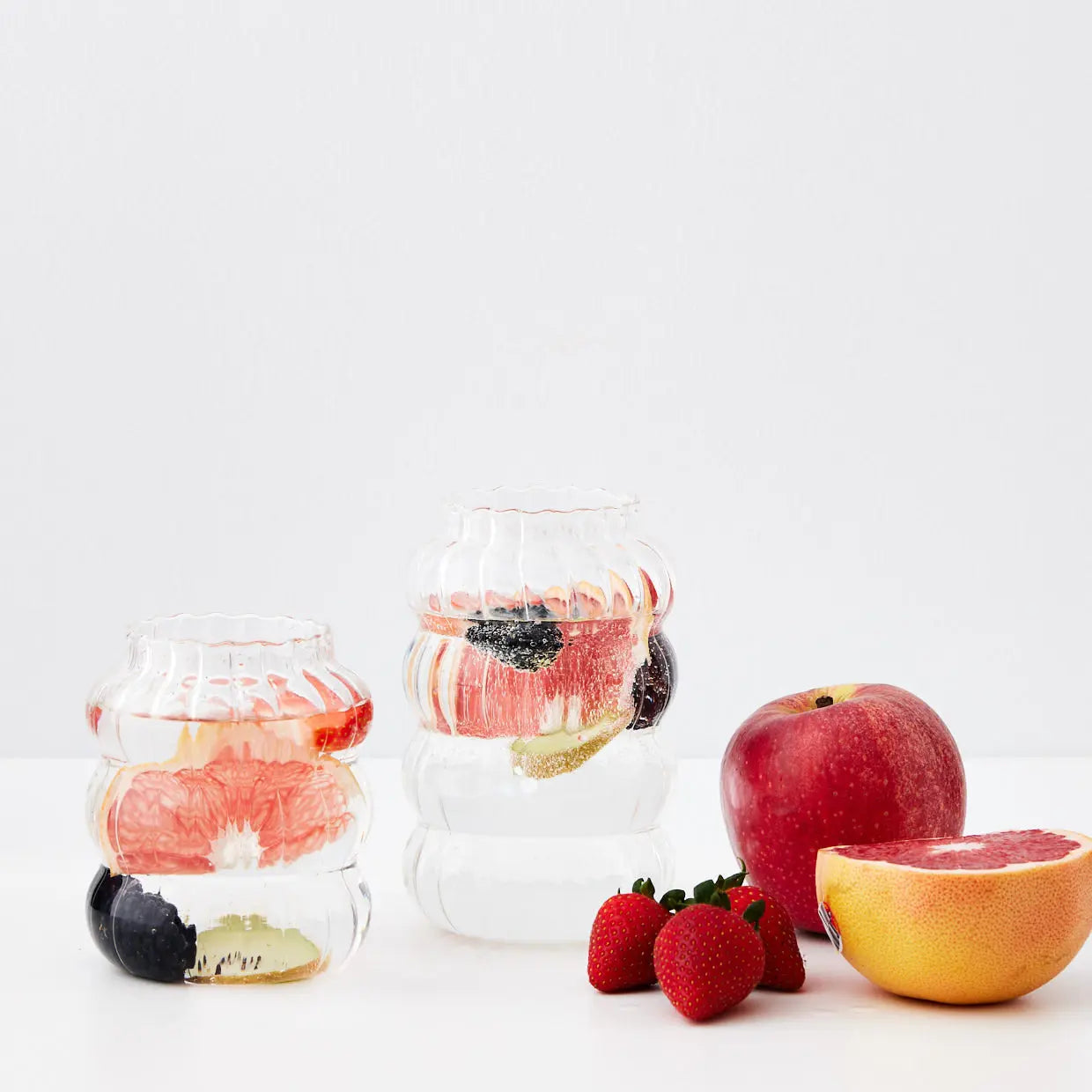 Frappe Ribbed Glass Tumbler - GigiandTom