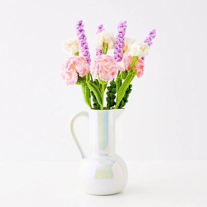 Freesia Hand Knitted Flower Pink - GigiandTom