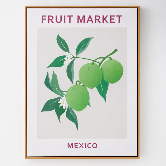 Fruit Market Mexico Framed Canvas Print - GigiandTom