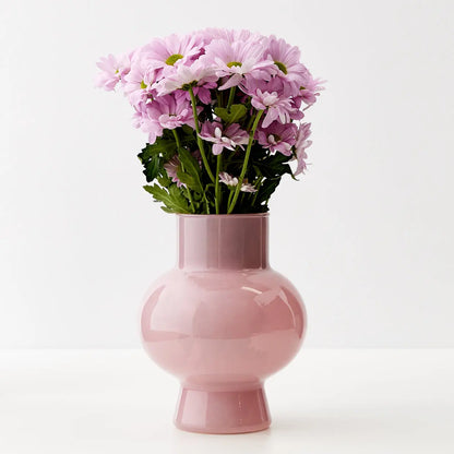 Coloured Glass Vase Pink - GigiandTom