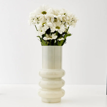 Coloured Glass Vase White - GigiandTom