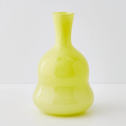 Gloss Coloured Glass Vase Yellow - GigiandTom