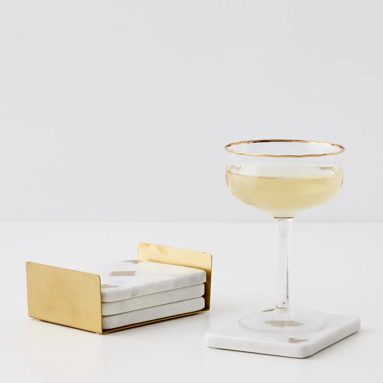 Gold Rim Cocktail Glass - GigiandTom