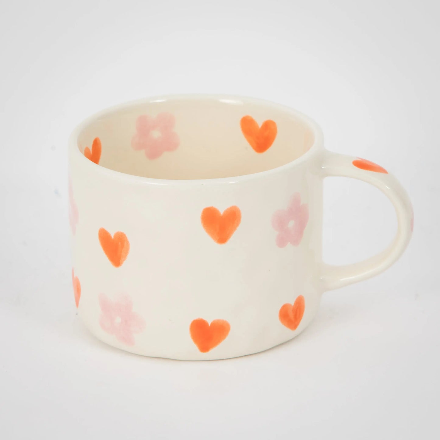 Heartfelt Ceramic Mug Orange Pink - GigiandTom