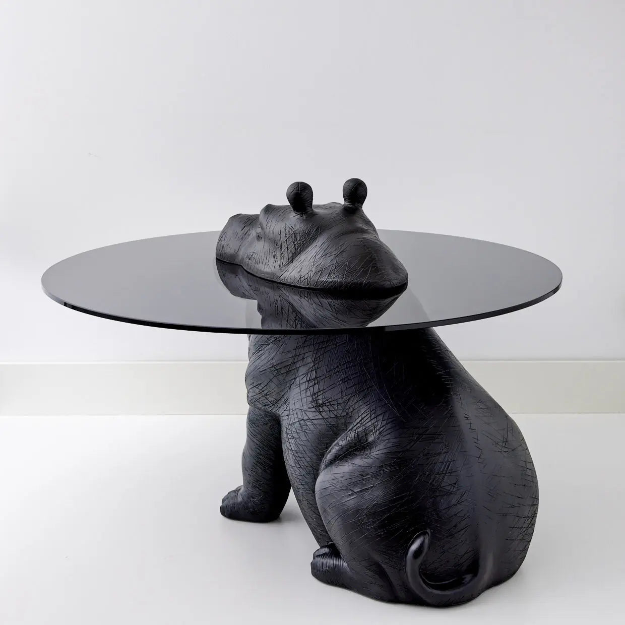 Hippo Glass Coffee Table Black | Kitsch Accent Tables - GIGI&TOM ...