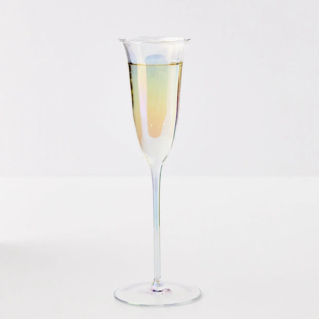 Iridescent Clear Champagne Coupe Glass - GigiandTom