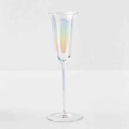 Iridescent Clear Champagne Glass - GigiandTom