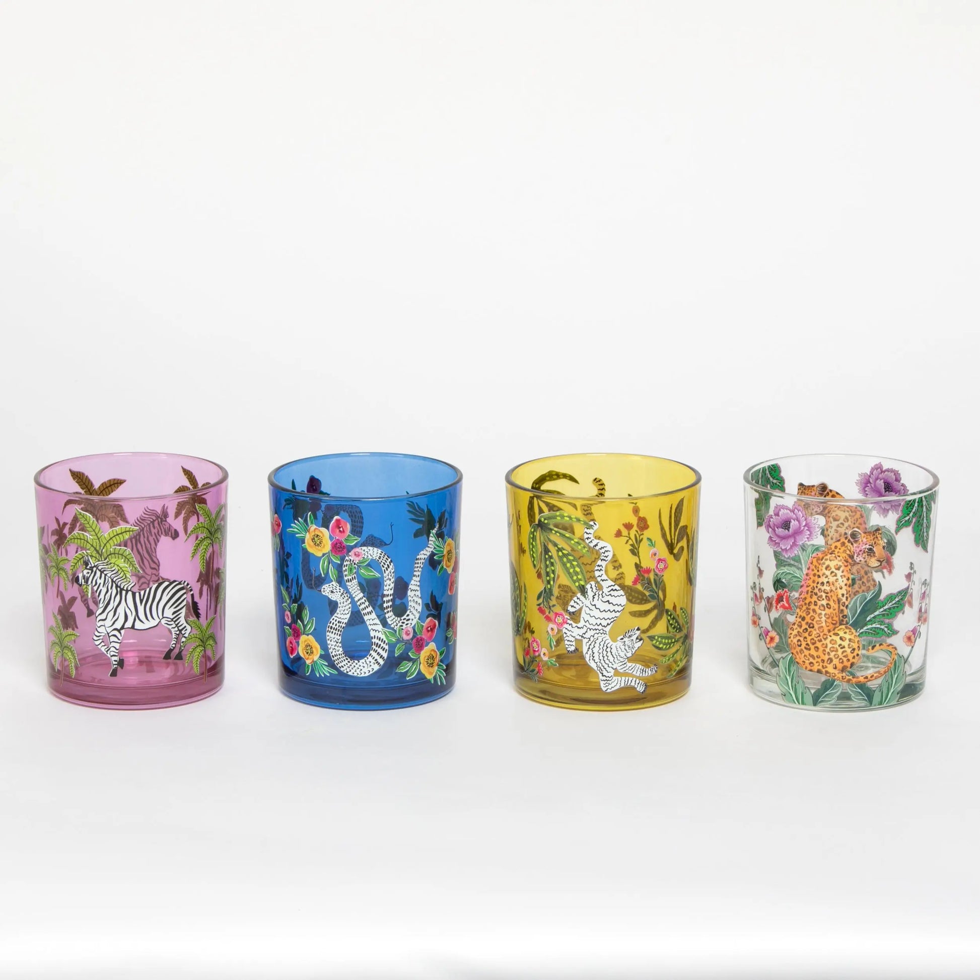 Jungle Rumble Assorted Drinking Tumblers Set of 4 - GigiandTom