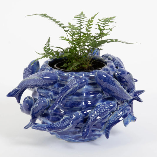 Koi Pond Ceramic Vase - GigiandTom