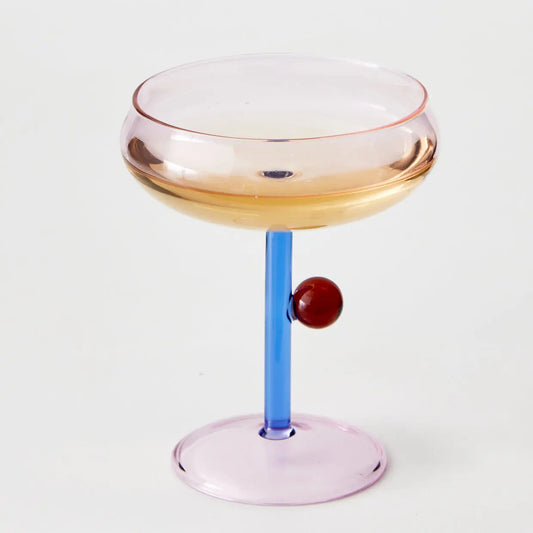 Large Coupe Glass Pink - GigiandTom