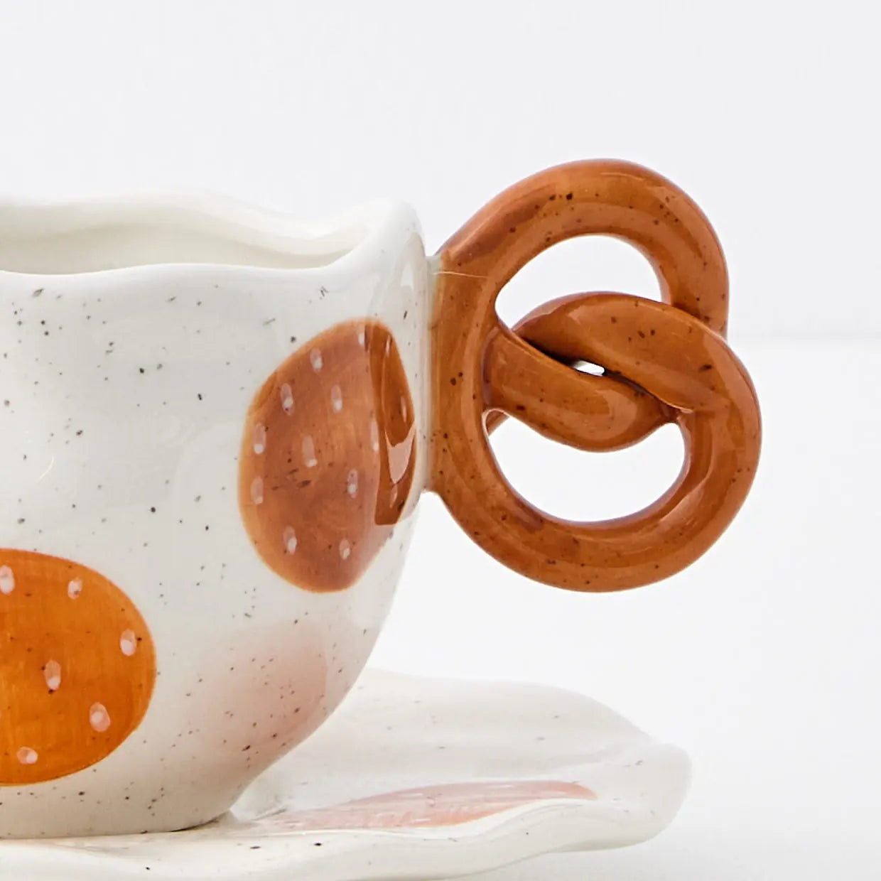 Le Pretzel Ceramic Mug & Saucer - GigiandTom