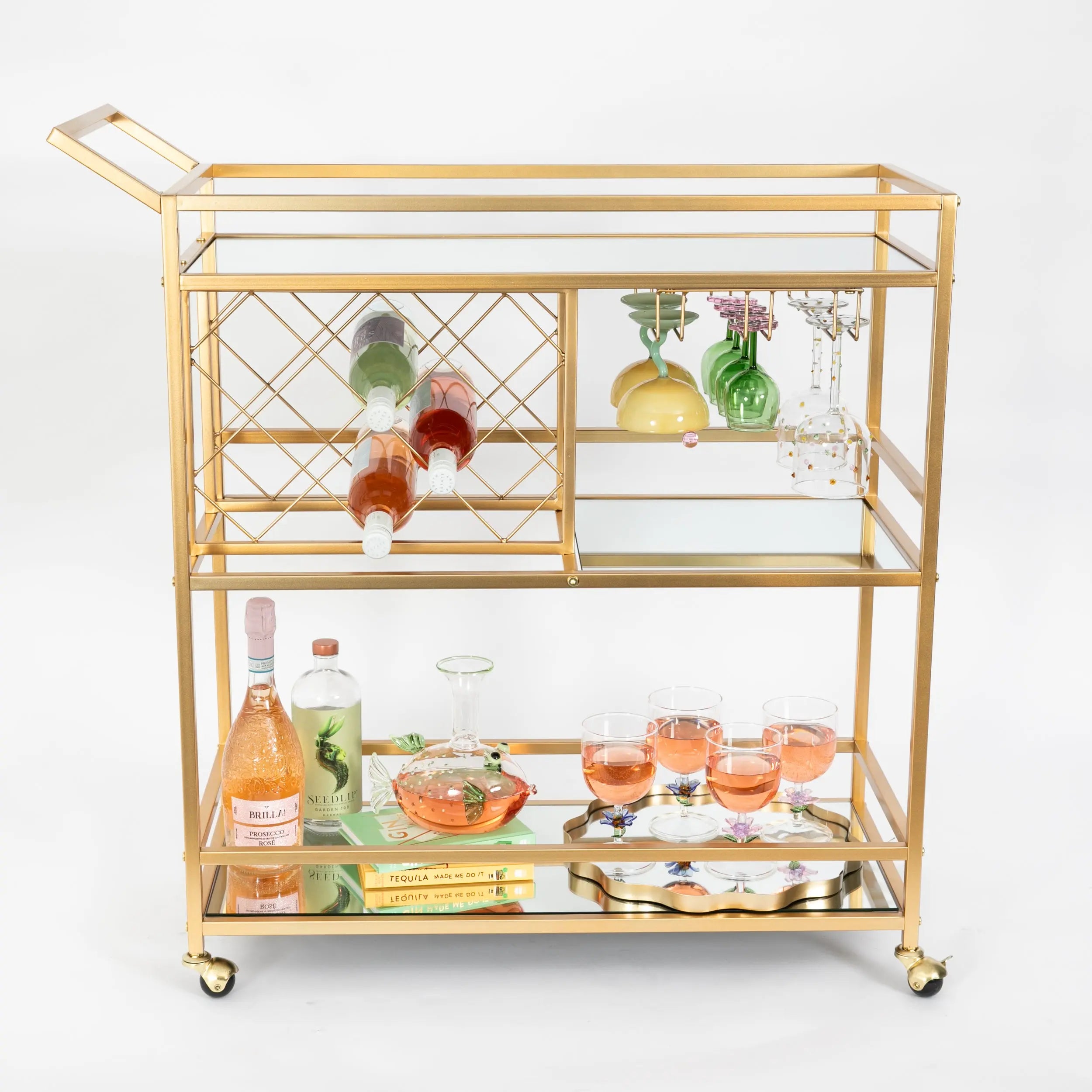 Le Royale Bar Cart Gold - GigiandTom