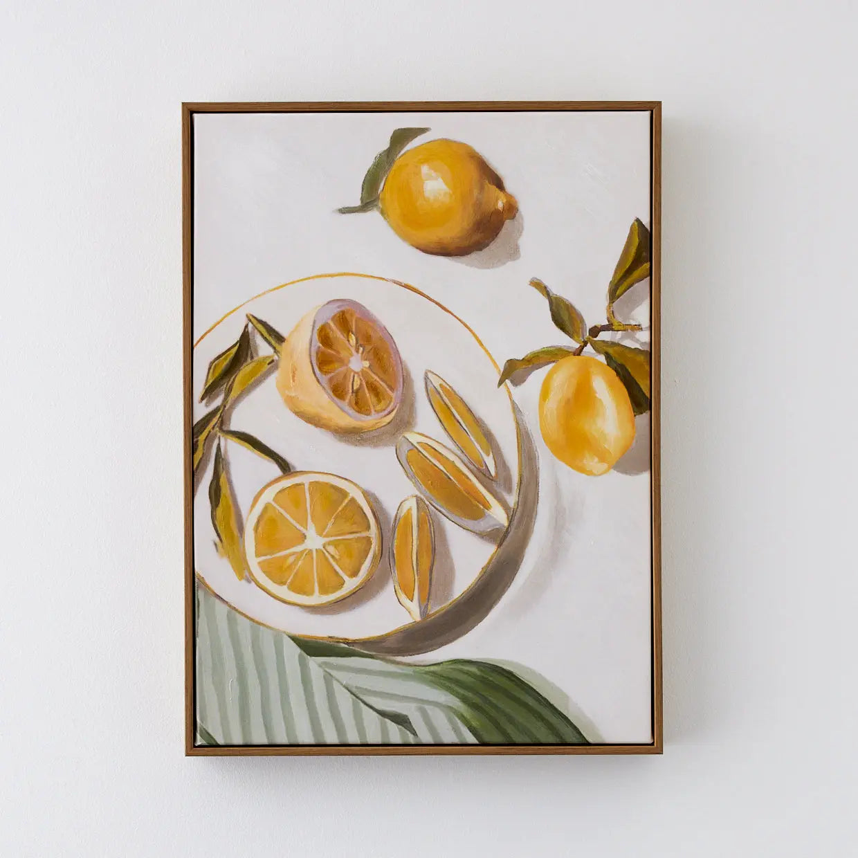 Lemon Slices Framed Canvas Oil Painting - GigiandTom