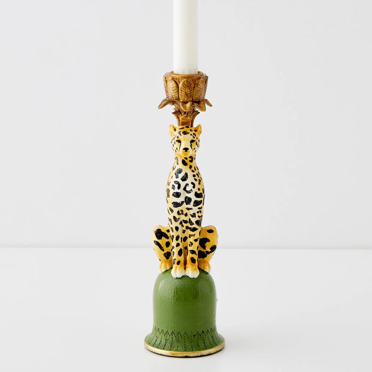 Leon Leopard Resin Candle Holder - GigiandTom