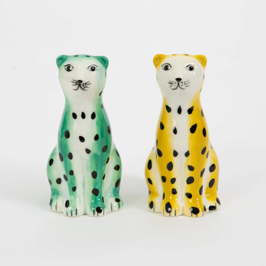 Leopardess Ceramic Salt & Pepper Shakers - GigiandTom