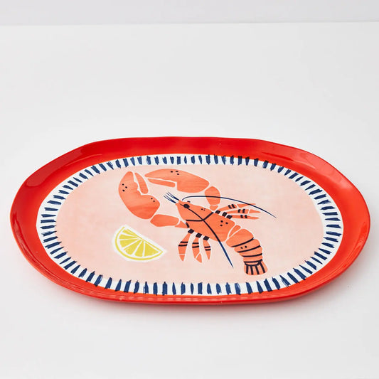 Lobster Ceramic Platter Pink - GigiandTom