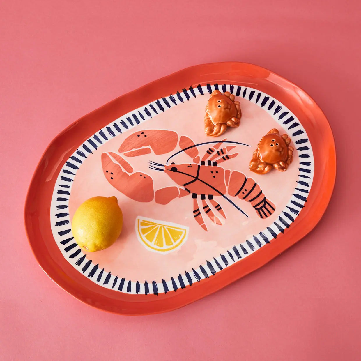 Lobster Ceramic Platter Pink - GigiandTom