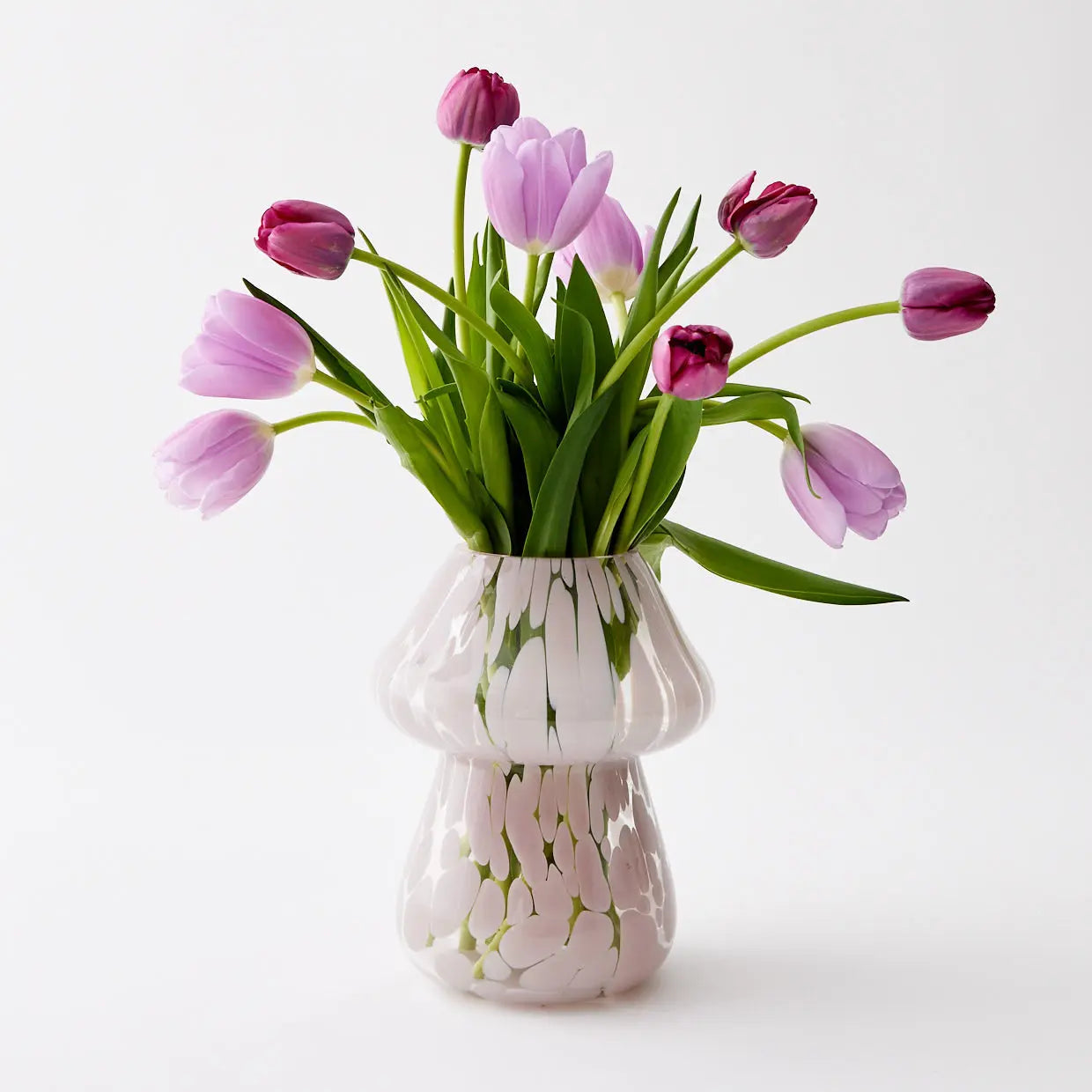 Magic Mushroom Coloured Glass Vase Pink - GigiandTom