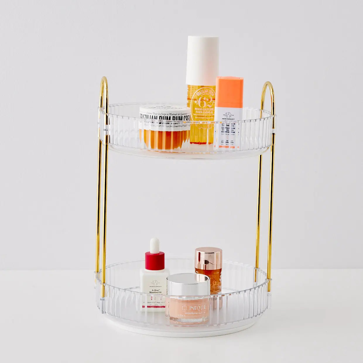 Makeup Storage Spinner Gold - GigiandTom