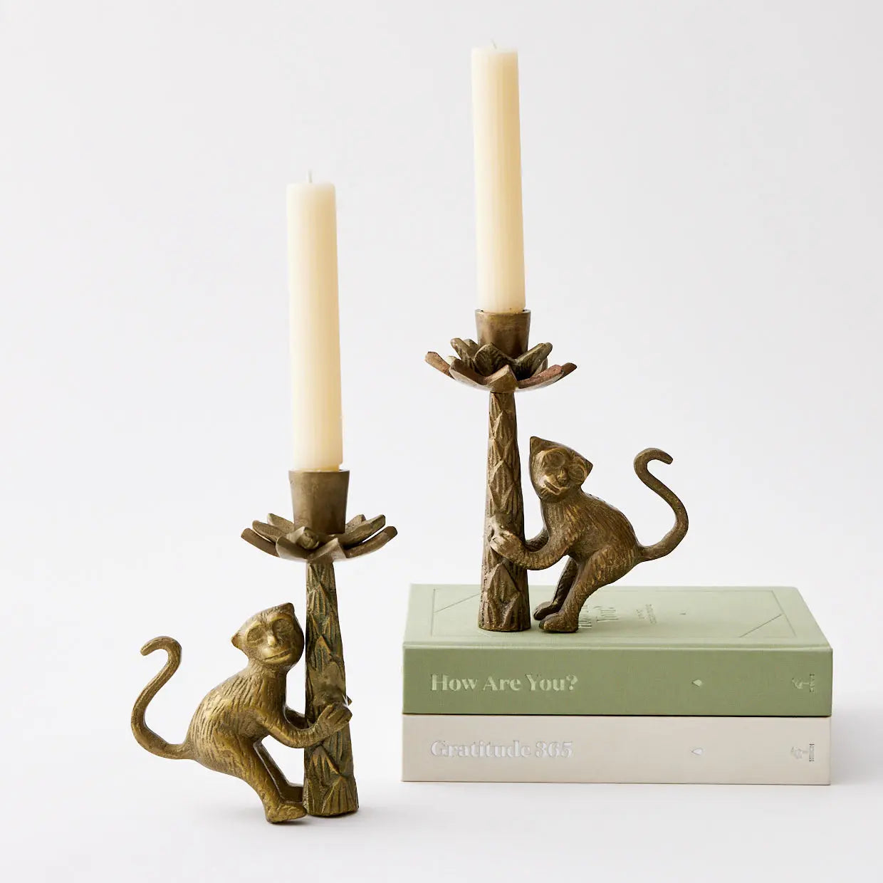 Monkeying Around Metal Taper Candle Holders - GigiandTom