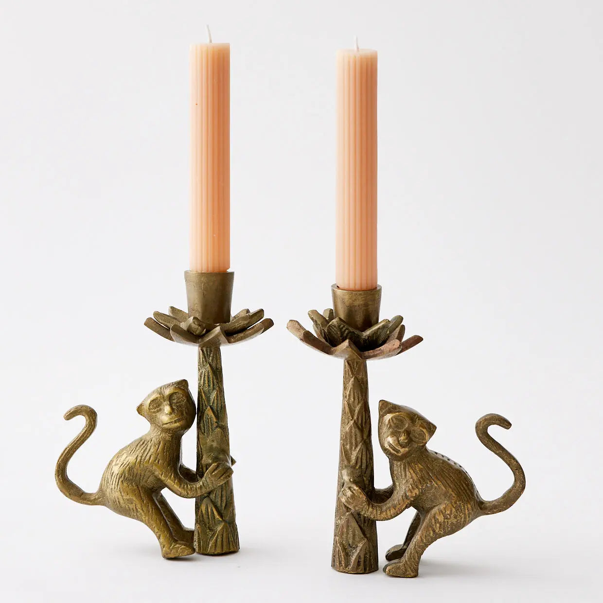 Monkeying Around Metal Taper Candle Holders - GigiandTom