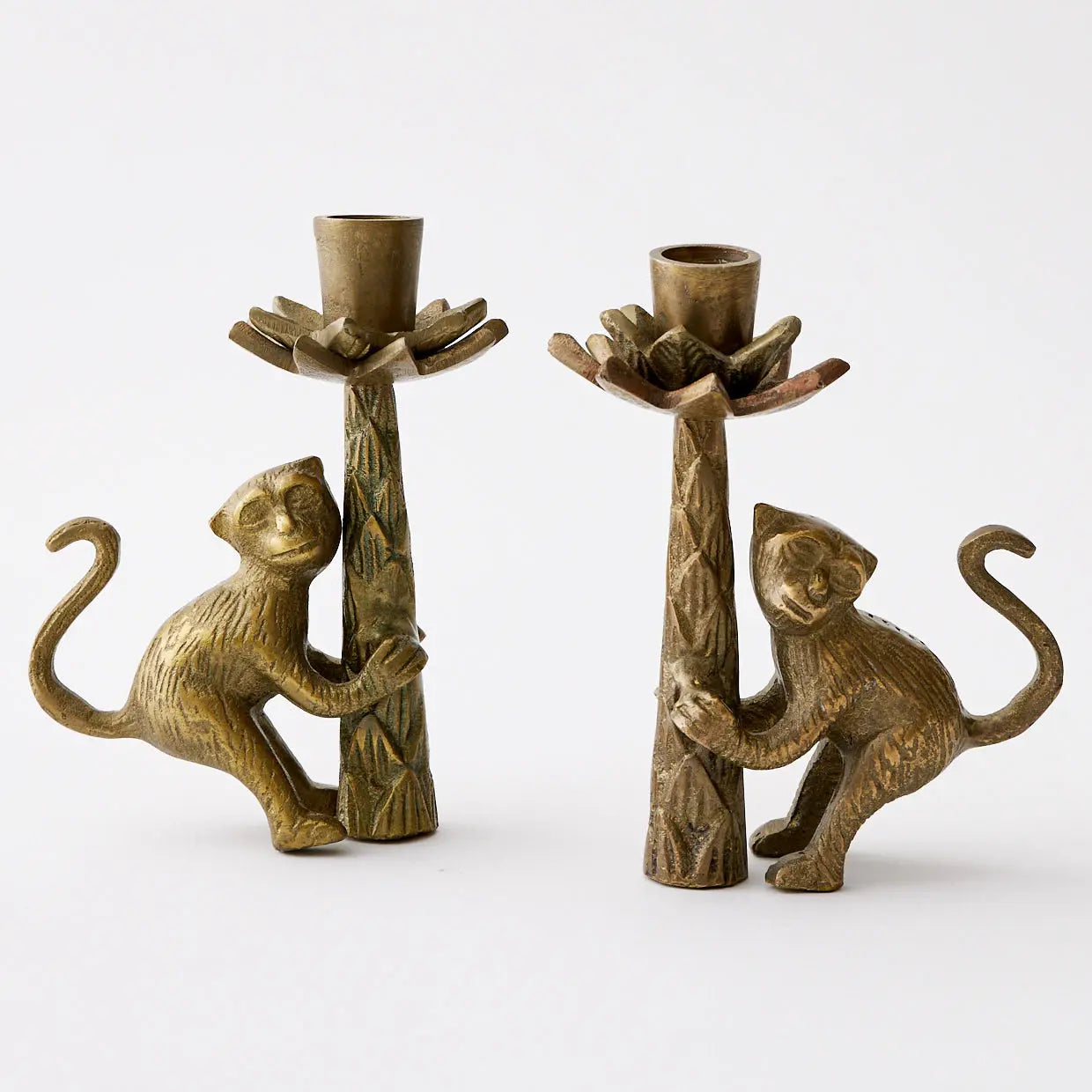 Monkeying Around Metal Taper Candle Holders - GigiandTom