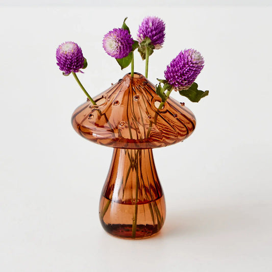 Vintage Bud Coloured Glass Vase Set 6