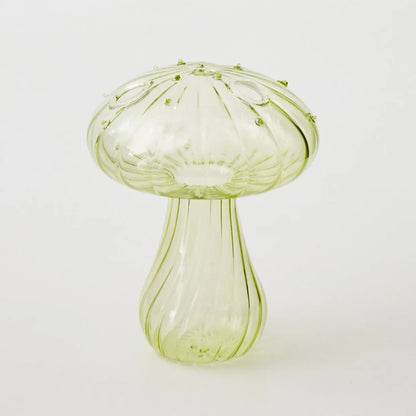 Mushroom Coloured Glass Vase Green - GigiandTom
