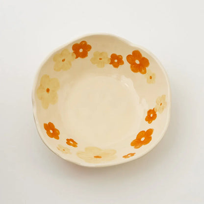 Painted Blooms Bowl Orange - GigiandTom