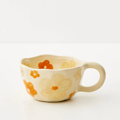 Painted Blooms Mug Orange - GigiandTom