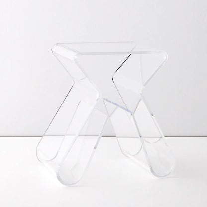 Paperclip Acrylic Side Table Clear - GigiandTom