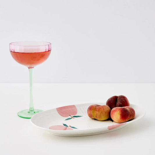 Peachy Keen Ceramic Serving Platter - GigiandTom