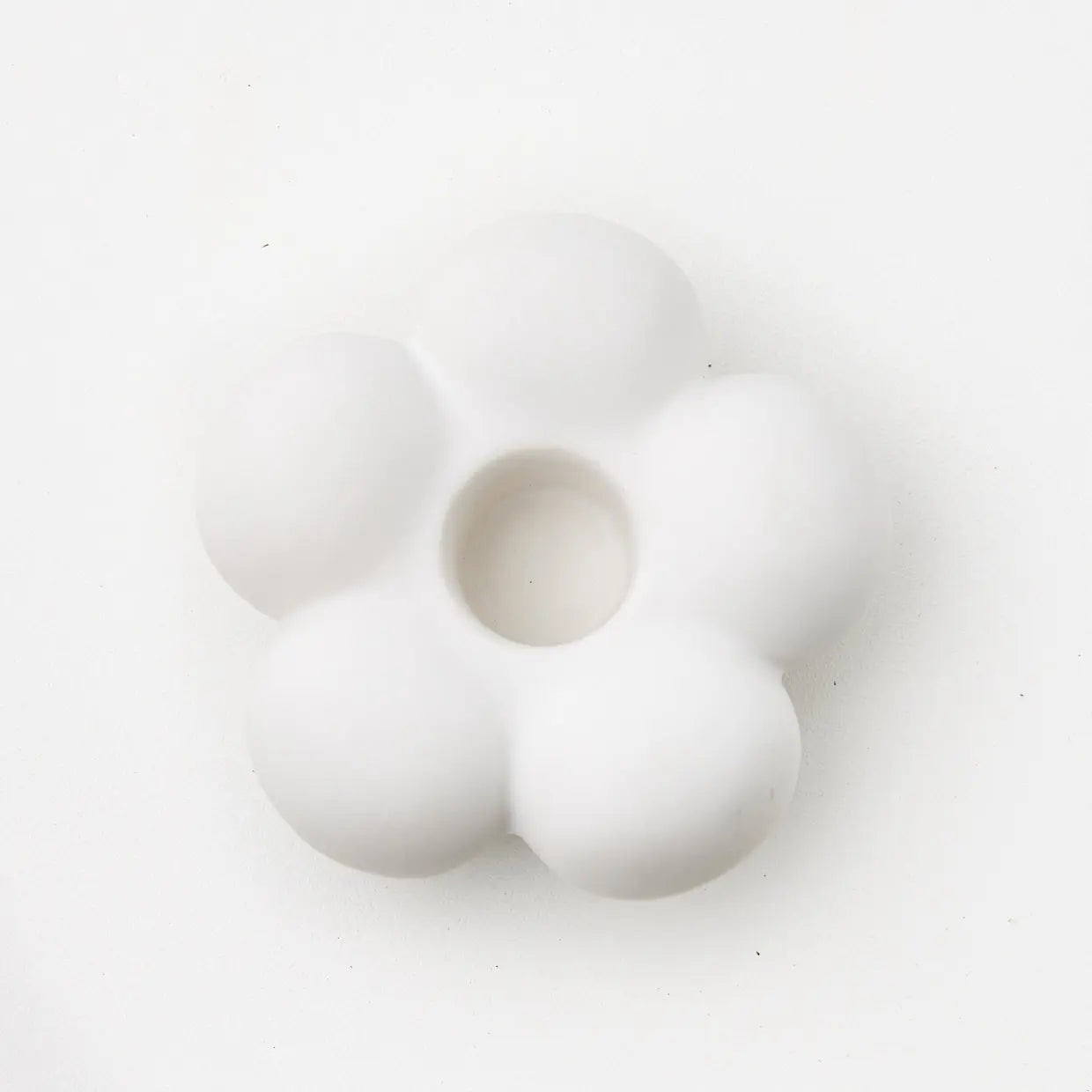 Petal Ceramic Taper Candle Holder White - GigiandTom