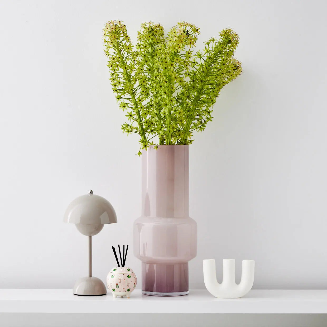 Pillar Coloured Glass Vase Pink - GigiandTom