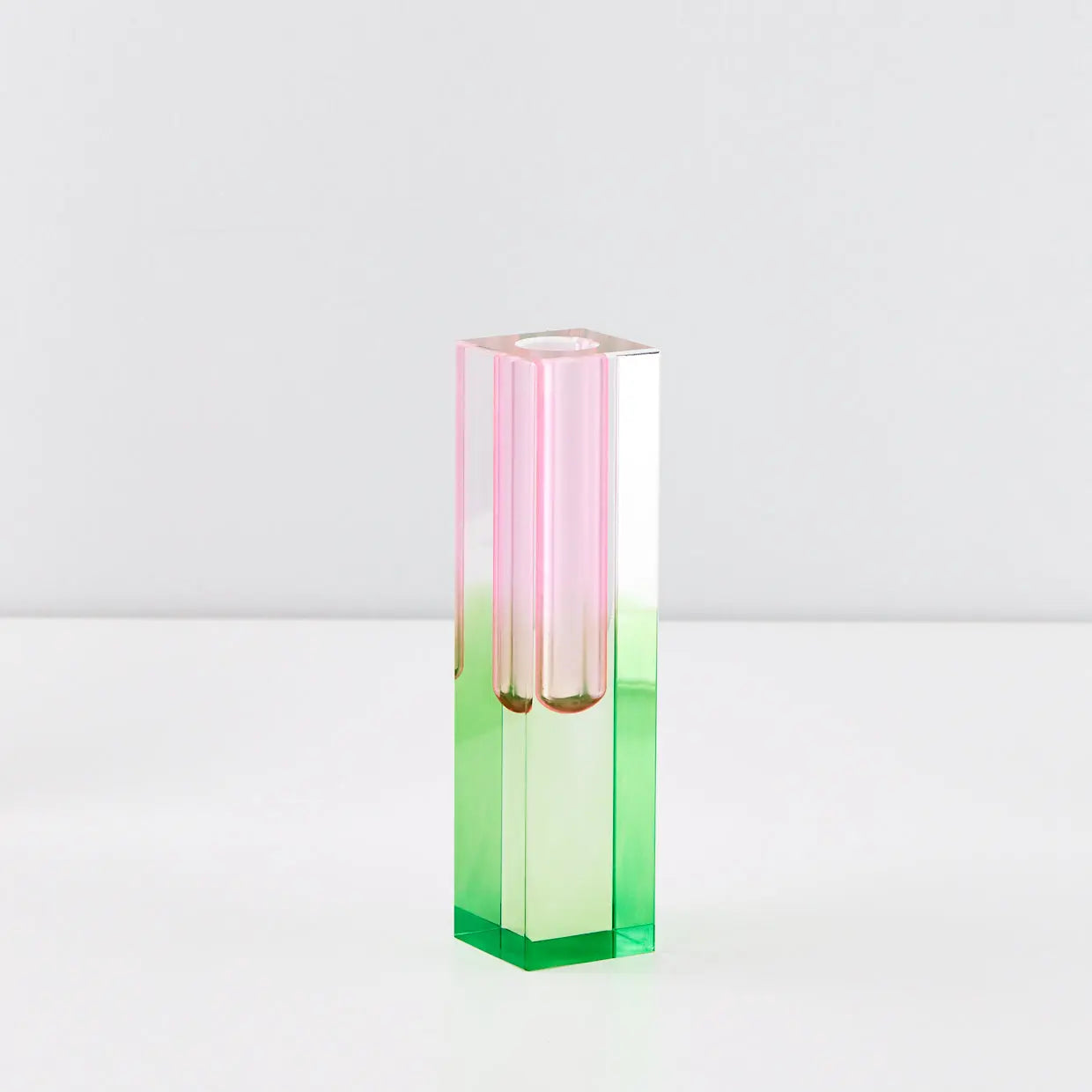 Kaleidoscope Ombre Acrylic Vase Green/Pink - GigiandTom