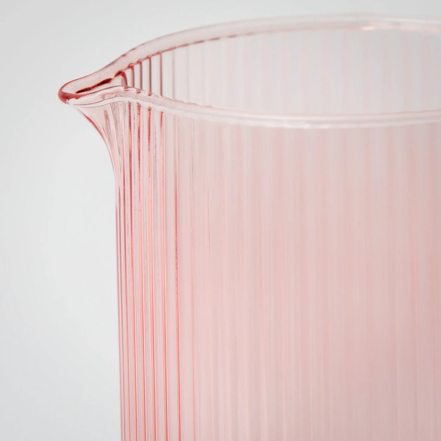 Pleat Glass Drink Pitcher Pink - GigiandTom