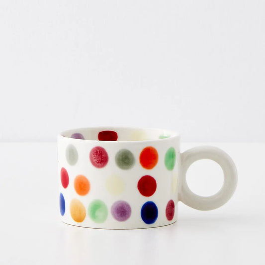 Polka Ceramic Mug Rainbow - GigiandTom