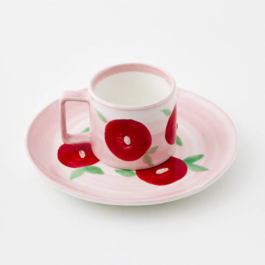 GigiandTom Poppy Fields Ceramic Mug Pink