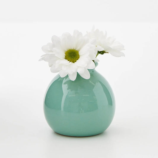 Posy Ceramic Vase Aqua Blue - GigiandTom