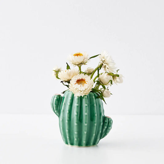 Prickle My Fancy Ceramic Bud Vase Green - GigiandTom