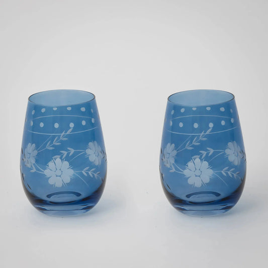 Queen V Glass Tumbler Set of 2 - GigiandTom