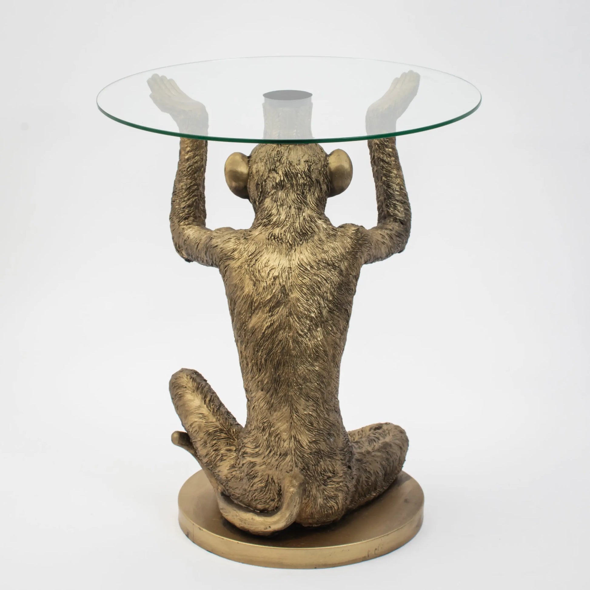 Resin Monkey Side Table Gold - GigiandTom