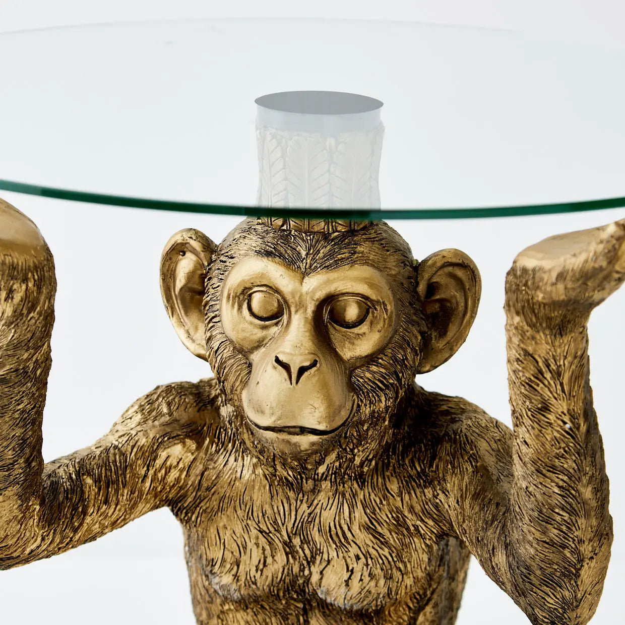 Resin Monkey Side Table Gold - GigiandTom