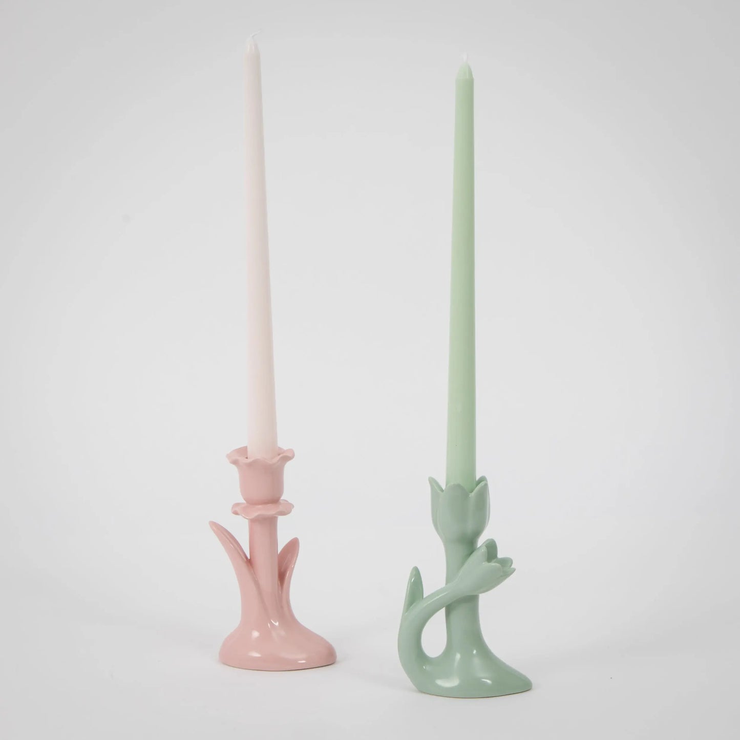 Rosaline Ceramic Taper Candle Holder - GigiandTom