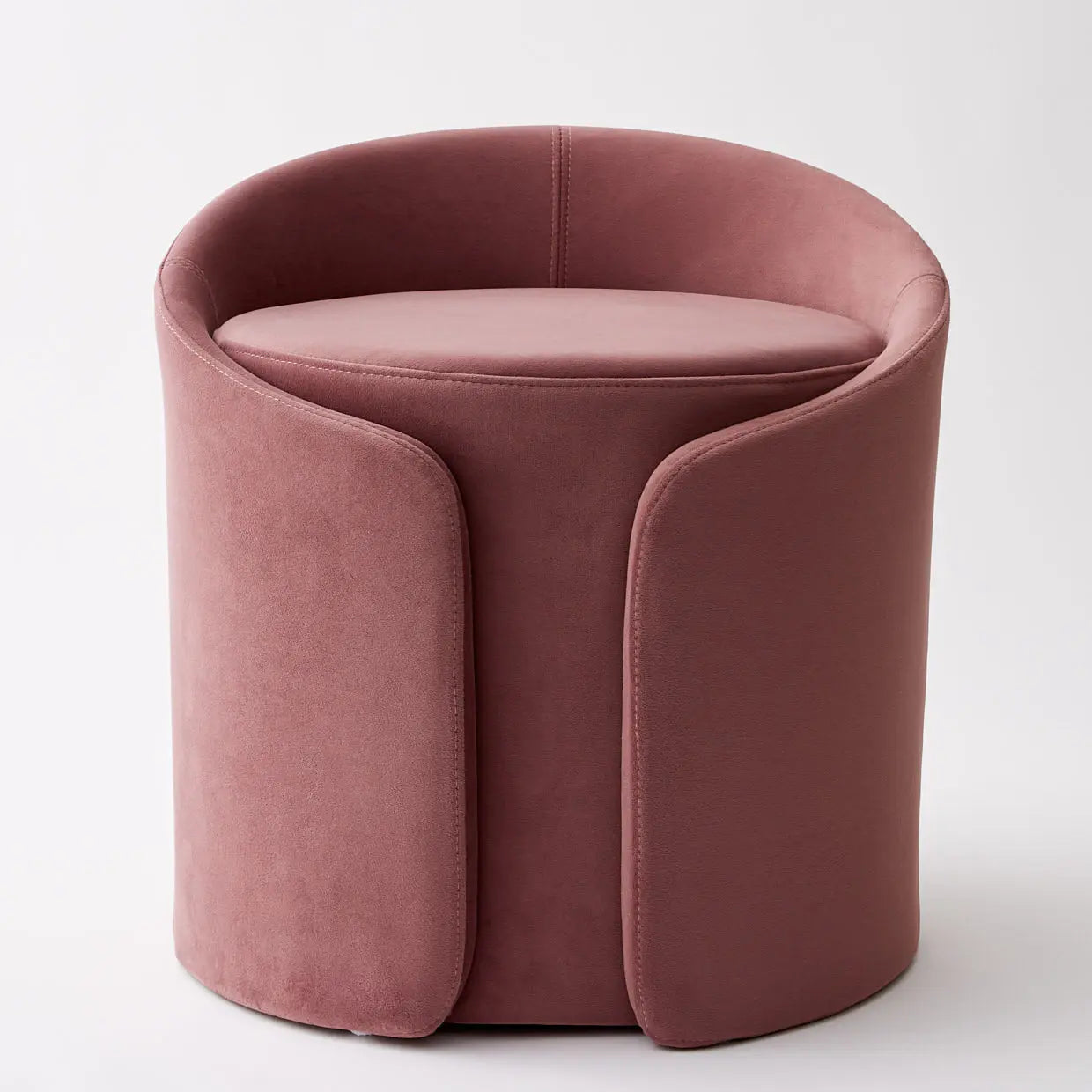 Rotunda Mock Suede Stool Pink - GigiandTom