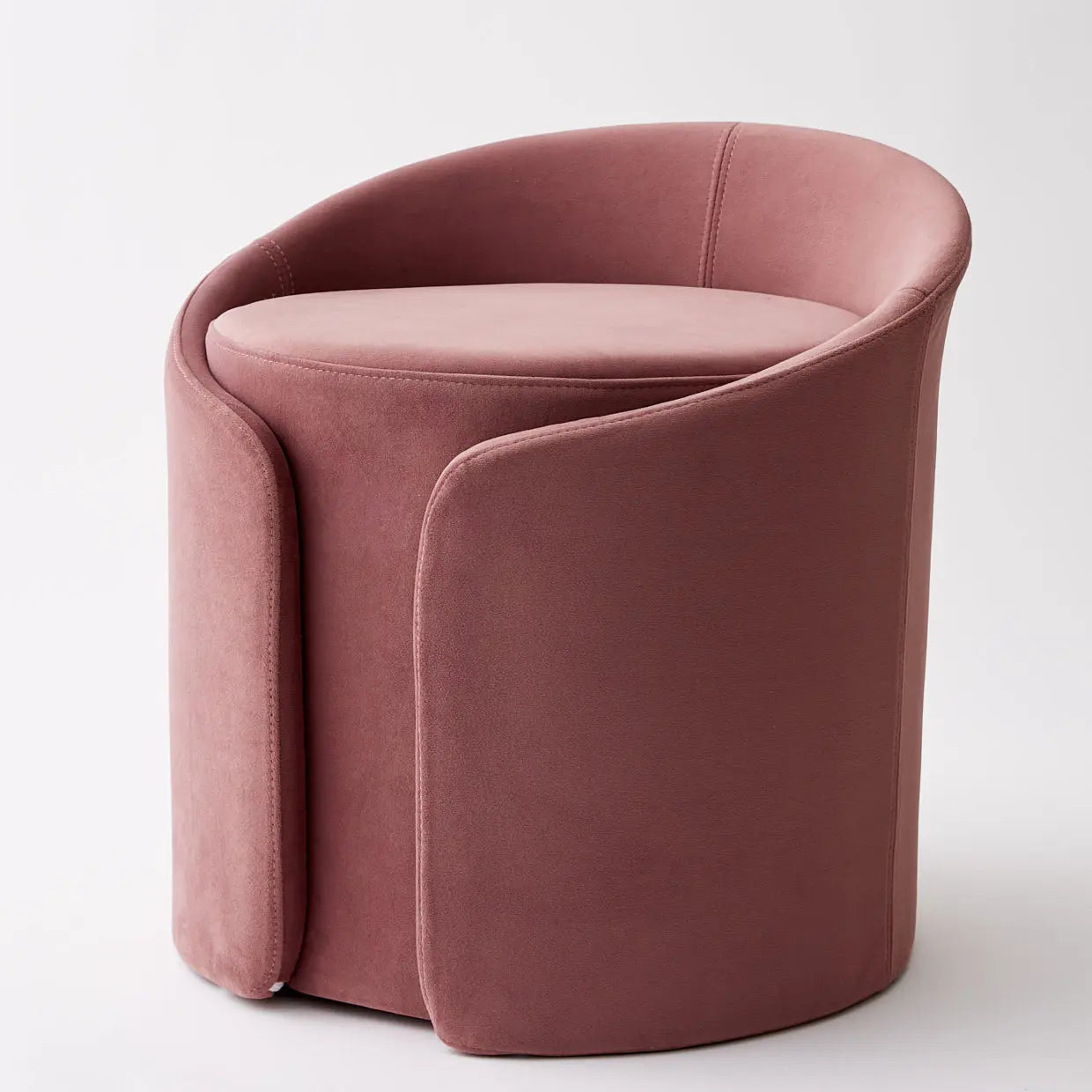 Rotunda Mock Suede Stool Pink - GigiandTom