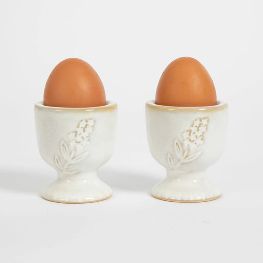 Rustic Charm Ceramic Egg Cup Set of 2 - GigiandTom